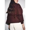 Autumn New Women's Clothing Asymmetric Collar Wide Sleeve Design Plain Stitch Layer Drape Long Sleeves Tops 3456104