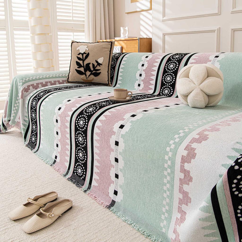 Modern Minimalist Striped Sofa Cover Thickened High-End Sofa Slipcover
