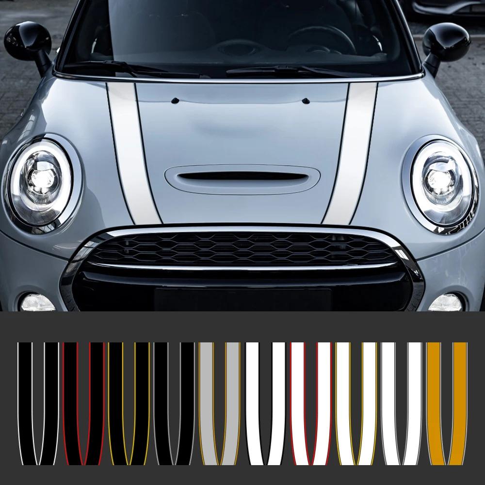 Наклейка на капот двигателя автомобиля, наклейки, полосы, декор для Mini Cooper S JCW R55 R56 R60 R61 F54 F55 F56 F60 Countryman Аксессуары