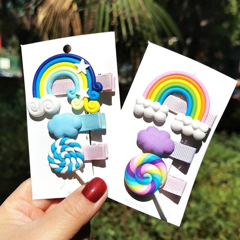 INS Unicorn Head Wall Decoration Rainbow Macrame Unicorn Children Hairclip Hair Storage with Wall-Mounted Home Decor Dropship