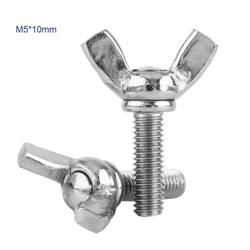 5 шт. в упаковке 304 нержавеющая сталь винты-бабочки болты машинный крепеж(М5 * 10мм)