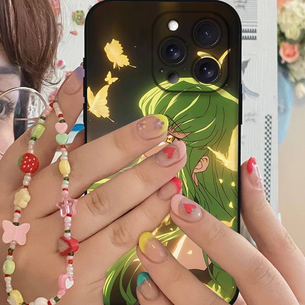 Аниме C-Codes G-Geass Черный Чехол Для Телефона Подходящий Для IPhone 17,16,15,11,13,14 Pro Max,Plus,X,Xr,Xs Max,13Mini