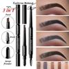 3 в 1 водонепроницаемый карандаш для бровей, пудра, кисть для бровей, пигмент, косметический набор для макияжа