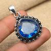 Великолепный танзанит, драгоценный камень, ювелирные изделия из стерлингового серебра 925 пробы, подвеска ручной работы для свадебного подарка