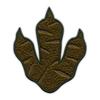 Patchion Dinosaur Footprint - T-REX - Self-Adhesive Backing - Embroidered Patch/Badge/Emblem