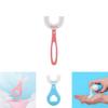 Очаровательная U-образная детская зубная щетка из пищевого силикона для легкого использования