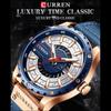 CURREN Часы Лучший бренд, модные кожаные наручные часы, повседневные кварцевые мужские часы, новые шикарные часы со светящимися стрелками