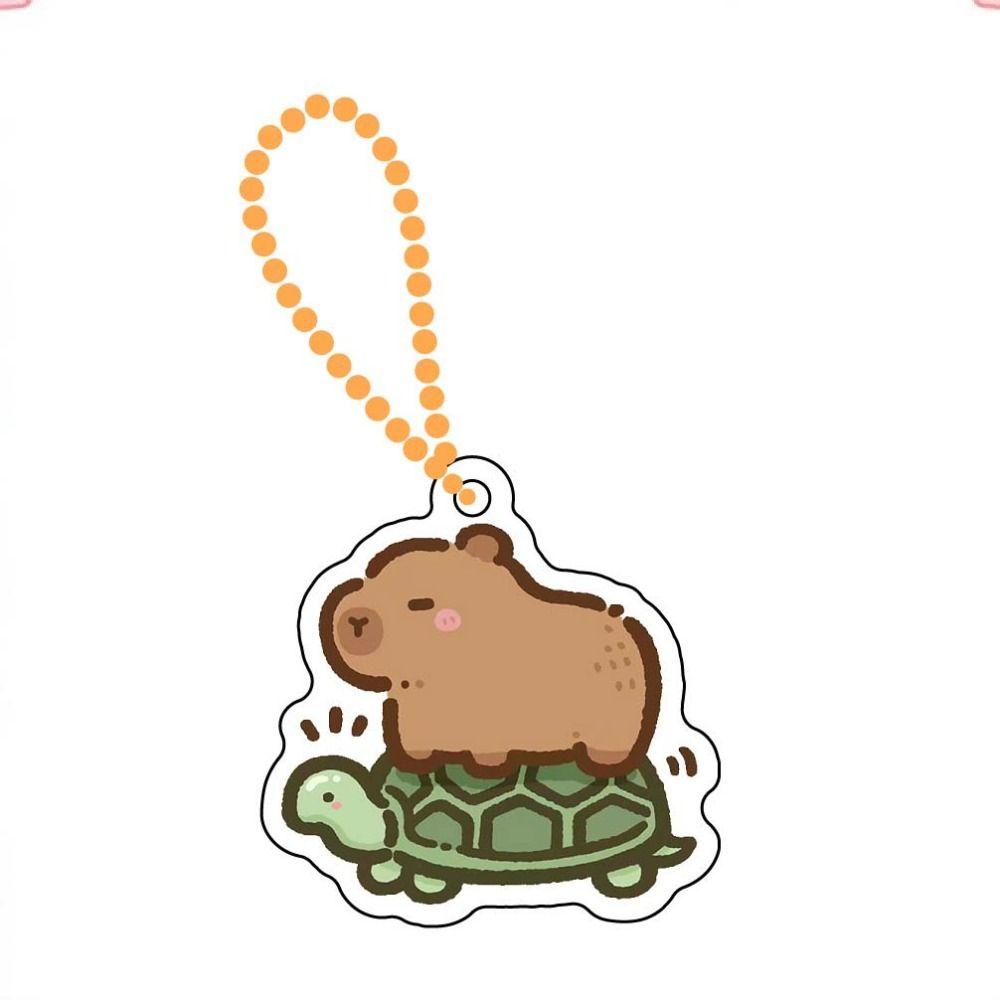 Acrylic Capybara Acrylic Keychain Creative Kapibara Pendant Capibara Bag Hanging  Bag Hanging