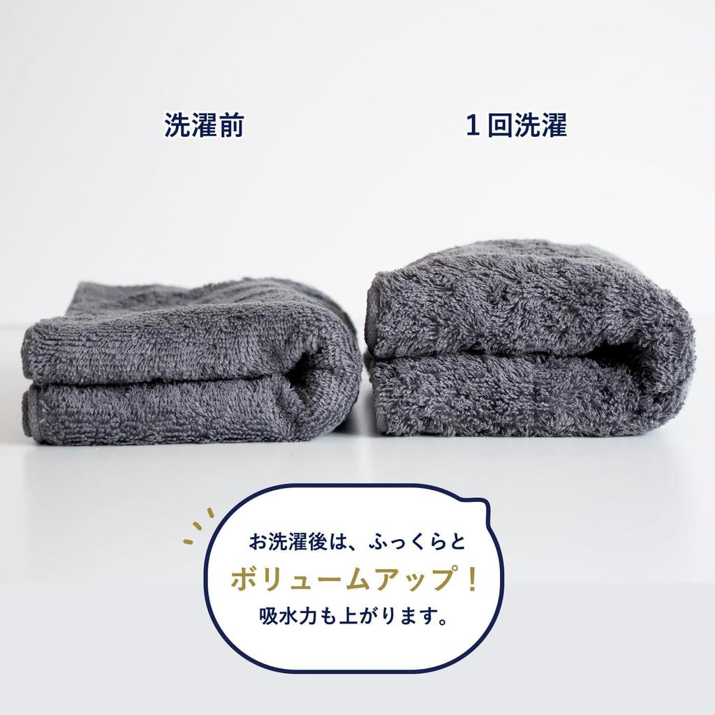 Transparan Imabari Face Loosely Made in Japan Towels, 3-Piece Set, Soft, Absorbent, Quick-Drying, Lightweight, Thick, 100% Cotton, Twisted, Fluffy,