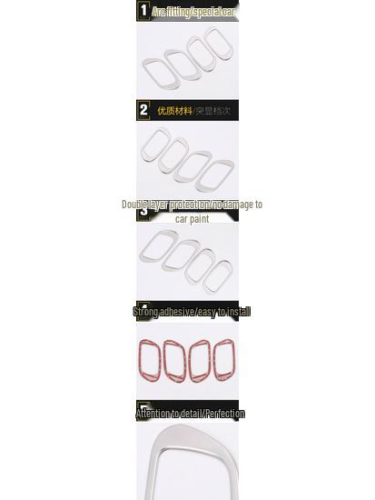 Vezel Interior Door Handle Decorative Ring & Armrest Sticker for 15-19 Models