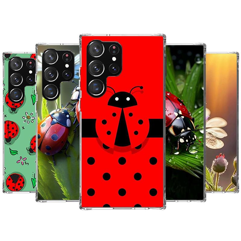 Insect Seven-Star Ladybug Phone Case For Samsung Galaxy S24 S23 S22 Ultra S21 S20 Fe S10 Plus S10E S9 S8 + Shell Coque
