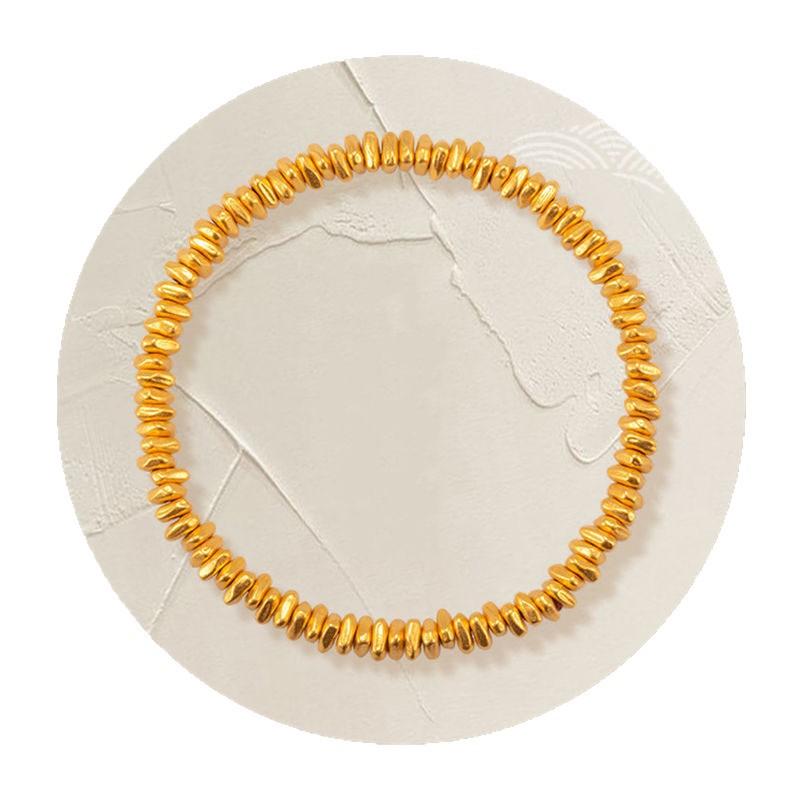 Маленькое разбитое золото, разбитое и безопасно сложенное, ношение браслетов, женские высококлассные браслеты-переплетения в стиле легкой роскоши.