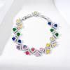 European and American Fashion Color Treasure Bracelet High Grade Luxury Zircon Bracelet Design Sense Hand Jewelry