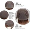 HAIRCUBE Парики спереди на шнуровке Ombre Коричневые человеческие волосы Remy Пепельно-коричневые волосы со стрижкой пикси с челкой Короткий прямой парик для женщин Боб Человеческий парик