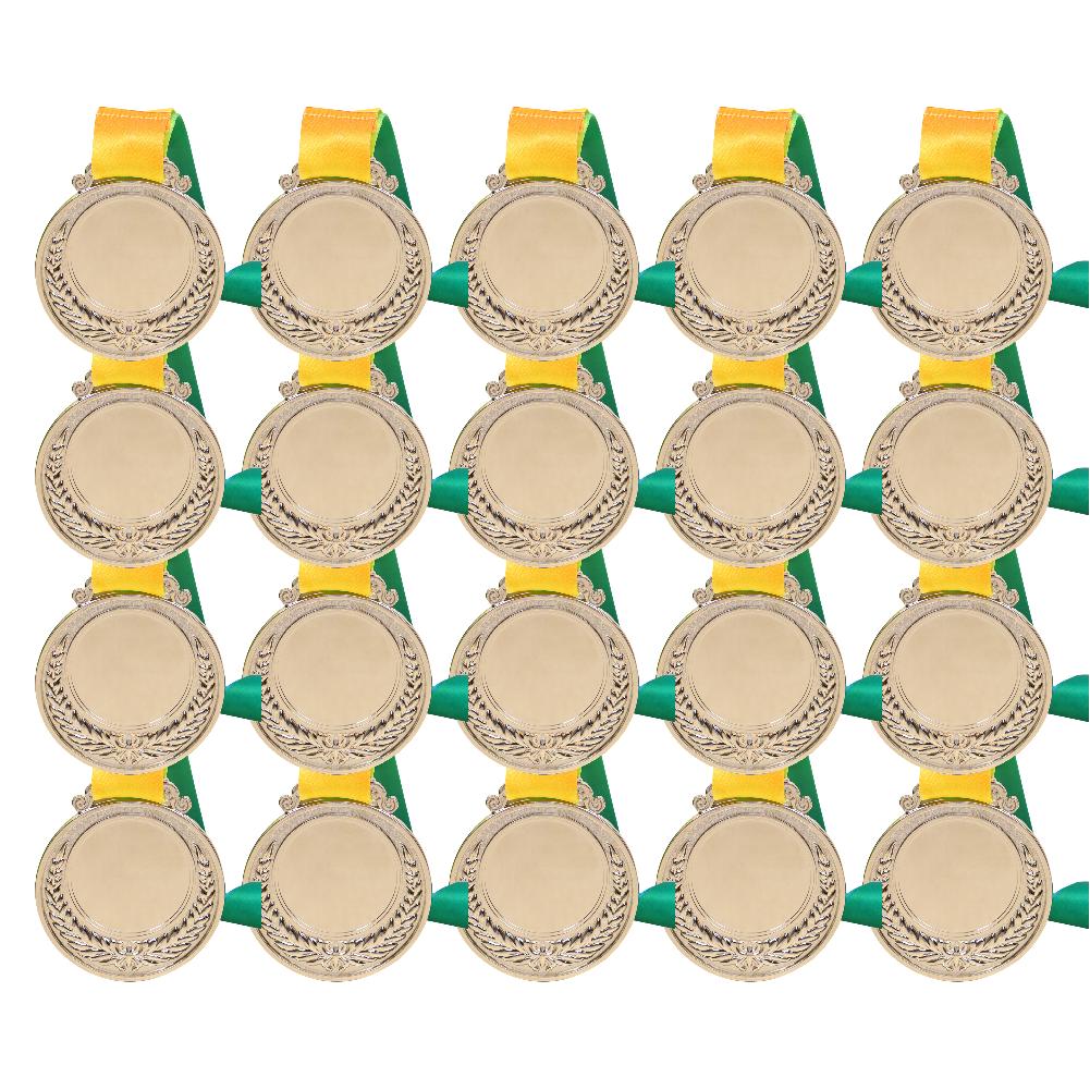 5/10/20 шт. 2-дюймовые золотые, серебряные, бронзовые наградные медали с шейной лентой, золотые, серебряные, бронзовые призовые круглые для детей, школьные спортивные соревнования