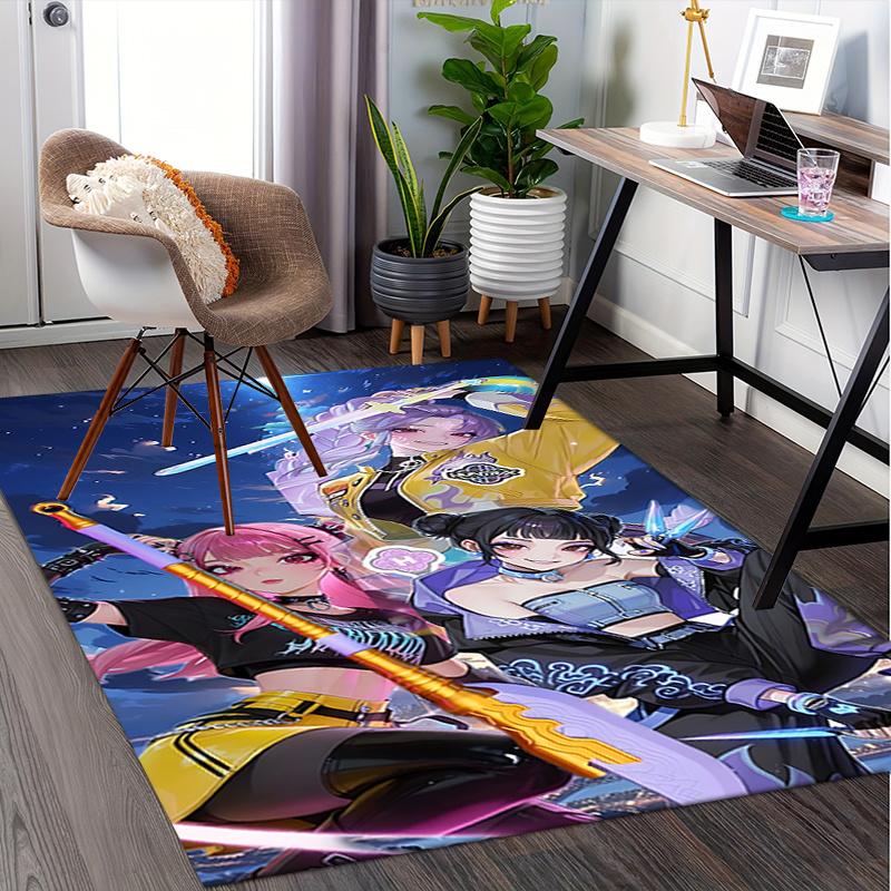 K-pop Charming Anime Character Chair Mat: Perfect for Home Decor, Office Use, and Gifts - Suitable for Various Rooms!.1241a