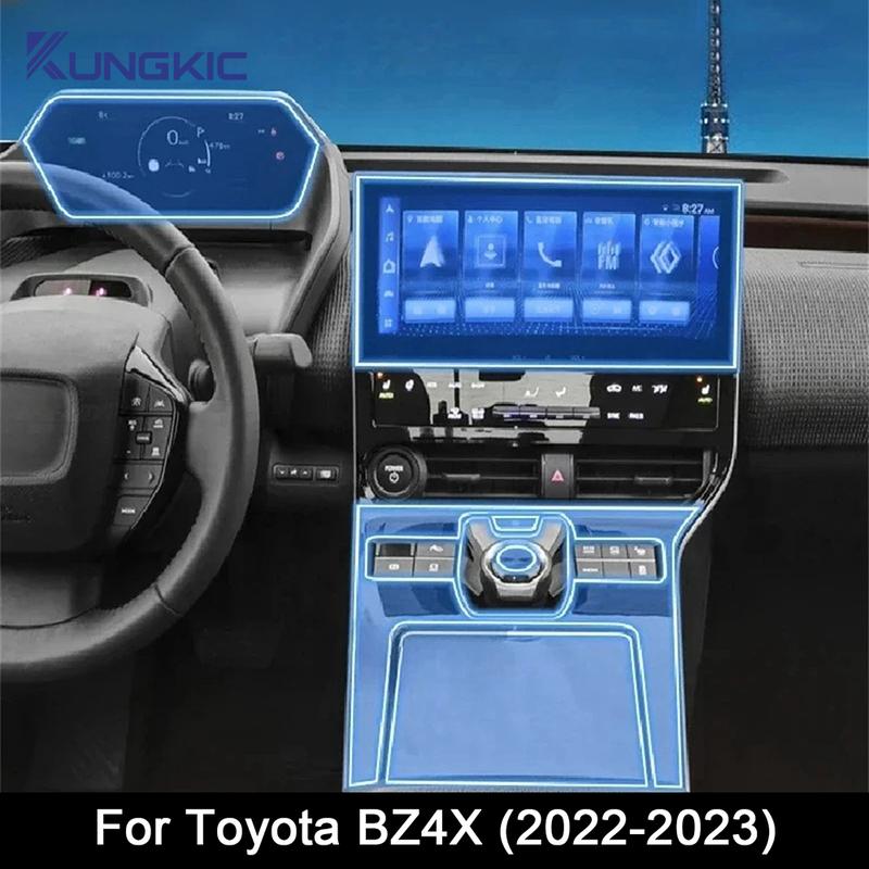 For Toyota BZ4X - Car Door Center Console Media Dashboard Navigation TPU Anti-scratch Protector Film Car Accessories