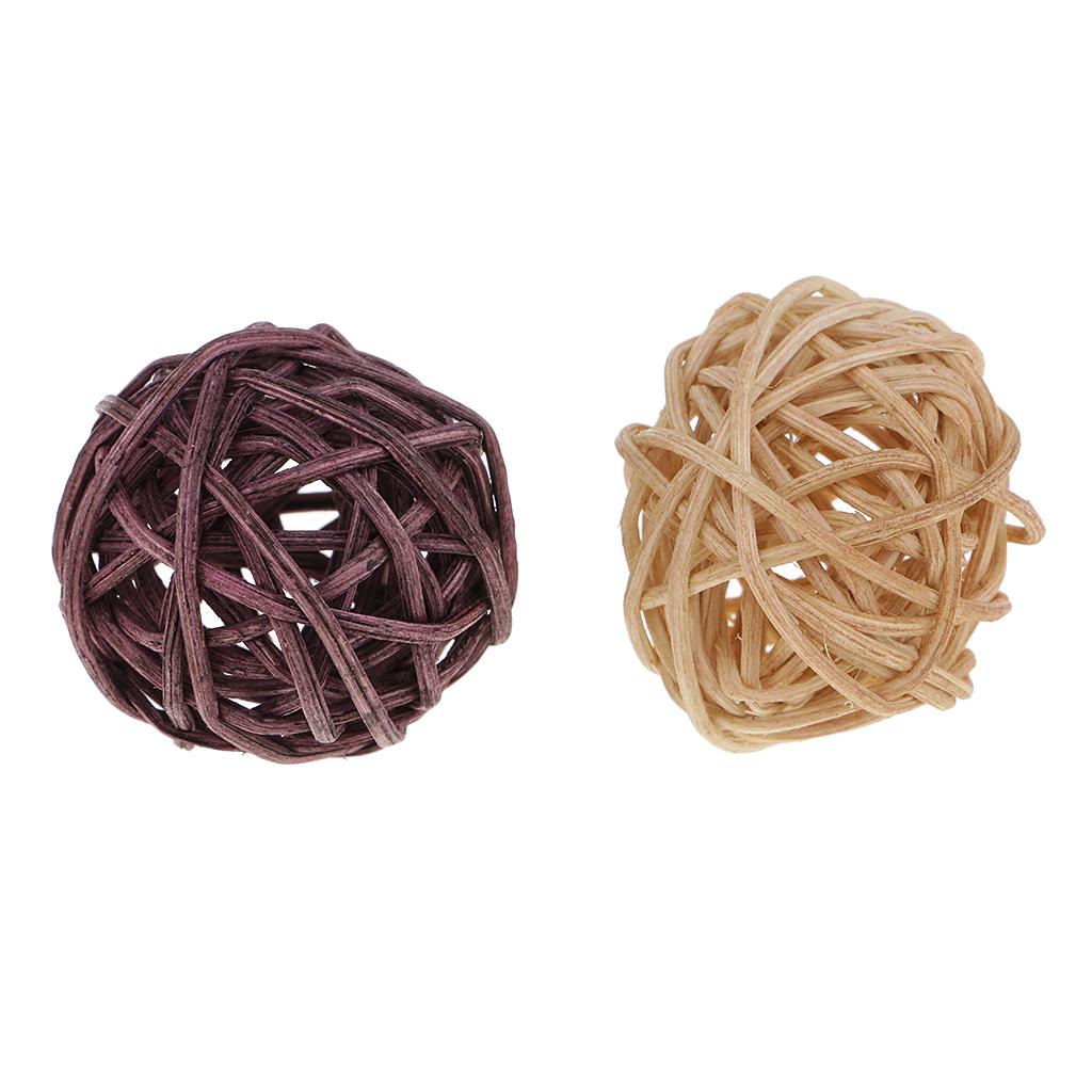 10 шт. круглых плетеных ротанговых шаров, декоративный шар для поделок, мисок, ваз, наполнителей для журнальных столиков, домашнего декора, свадебных украшений