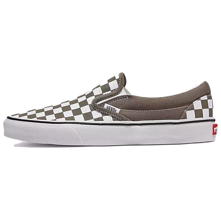 Vans Классические слипоны Color Theory Checkerboard — кроссовки унисекс с банджи-шнуром, коричневые VN000BVZ9JC