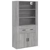 VidaXL Buffet haut Sonoma gris Bois d'ingénierie 3185381
