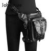 Steampunk Women Bag Multifunctional Outdoor Moto & Biker Waist Pack Pu Leather Mobile Phone Shoulder Bags