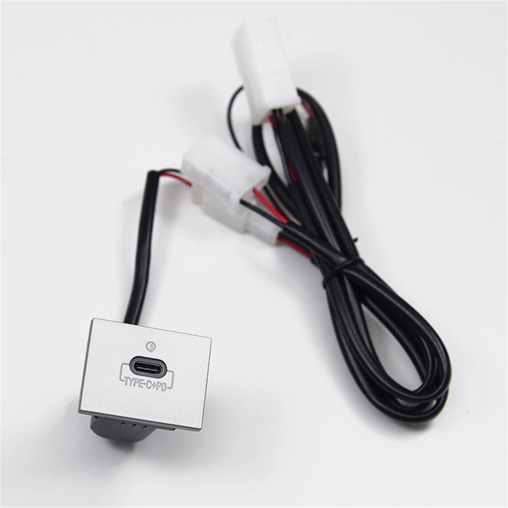 USB-C PD Port Car Charger Socket Charging Power Adapter For Ford Focus MK2 05-09