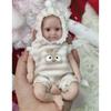 6 Inch Solid Silicone Full Body Reborn Baby Doll for Girl and Boy 15cm Mini Palm Simulation Doll Maddie Dress Up Playmate Toy Doll Kid Birthday Gift