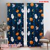 2pcs,2D Plane Printing Curtain Popular Halloween Pumpkin (21) Versatile Durable Polyester (without Rod) Holiday for Living Room