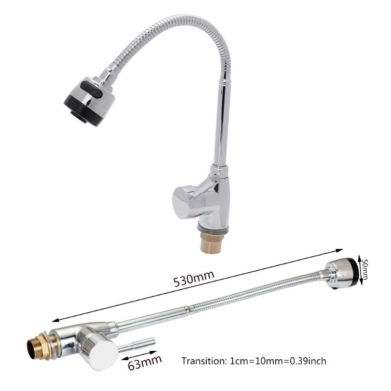 Смеситель для кухонного водопровода из твердого цинкового сплава, смеситель для холодной и горячей воды, одно отверстие A