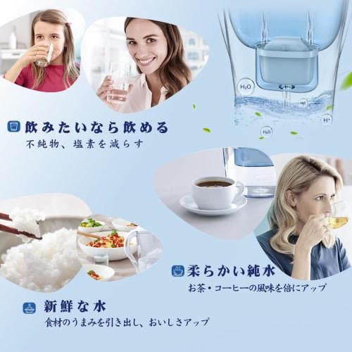 KEOYEE Replacement Cartridges for Water Purifier Pots, High-Removal Resin, Japanese Standard, 10-Piece Set