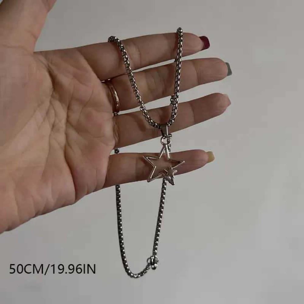 Hollowed Vortex Necklace Gothic Metal Chain Jewelry New Spiral Pendant Necklace  Gifts