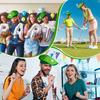 Golf Ball Beret with Flag - Party Costume Accessory