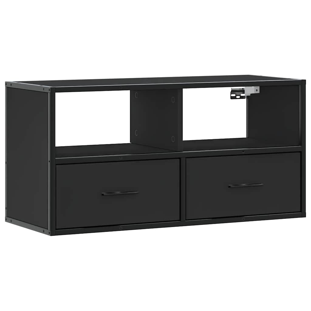 TV Stand Black 80 x 31 x 39.5 cm Particleboard and Metal