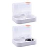 Cat Feeder and Water Dispenser Automatic Pet Feeder Cat Dog Bowl Dish Gravity Dog Feeder for Indoor Cats Kitten Puppy Bunny