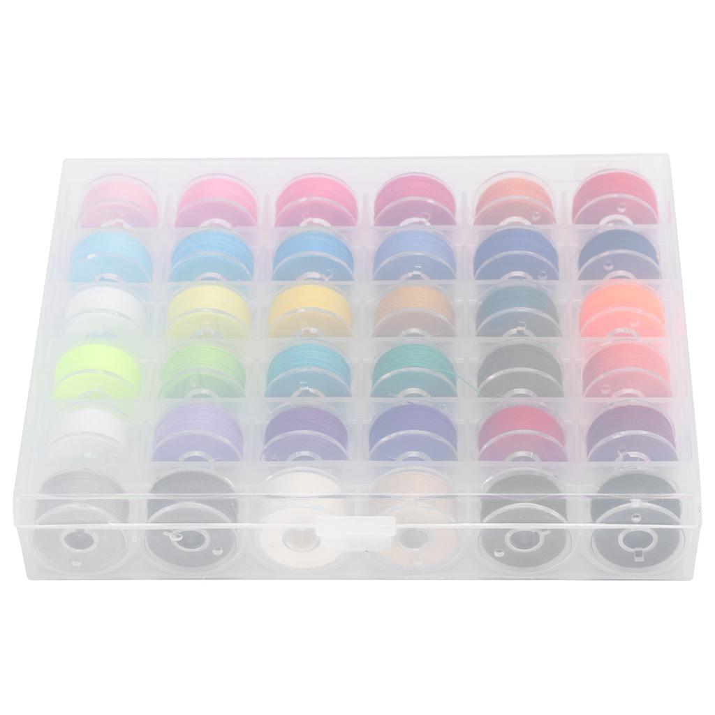 Набор из 36 шпулек с нитками, цветные швейные принадлежности, 36 сеток в коробке