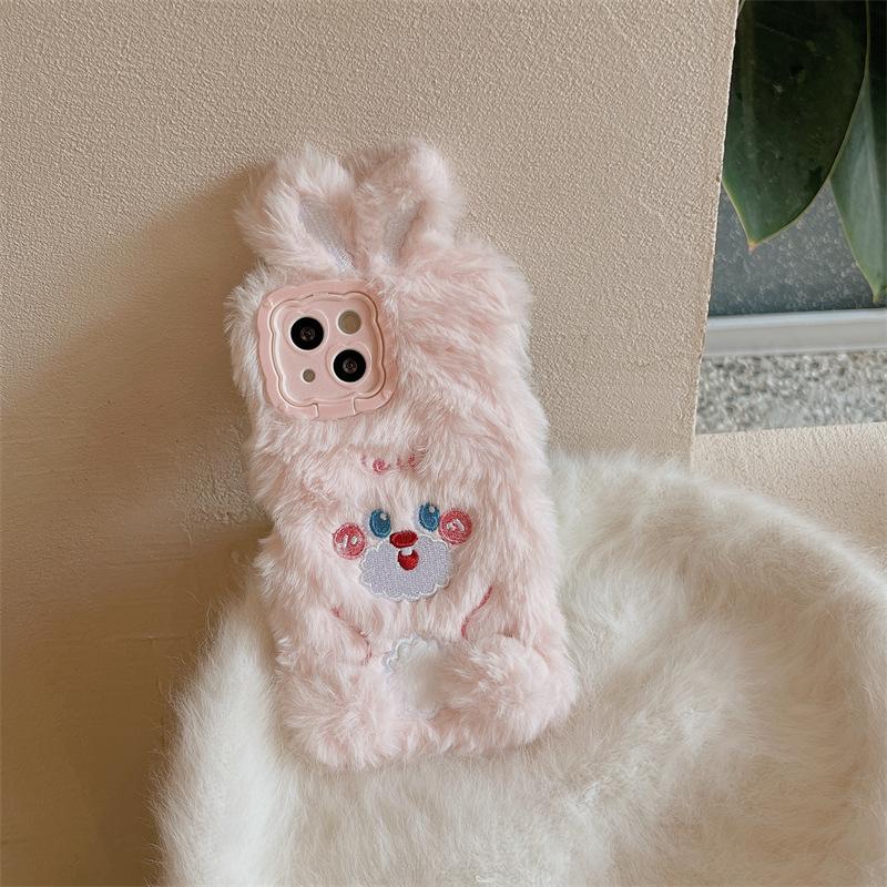 Чехол для телефона Huawei Mate50E P40 Pro Pink Plush Rabbit с невидимым креплением для защиты от падений - идеально подходит для девочек