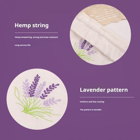 12 шт., сумки с вышивкой лаванды, пустые сумки для хранения с завязками, износостойкие, широко используемые сумки для хранения конфет и ювелирных изделий