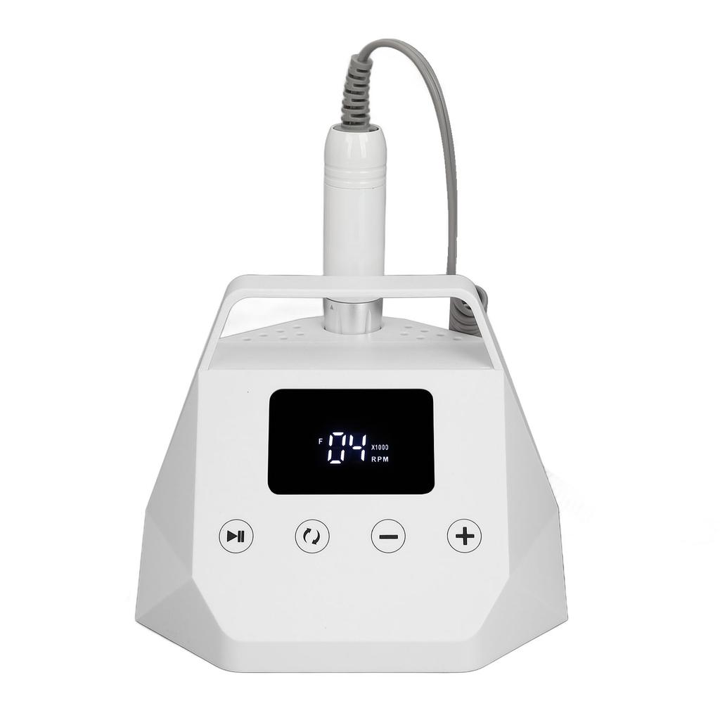 Electric Nail Drill Machine 35000RPM Low Vibration Stable Speed Nail Grinding Machine White