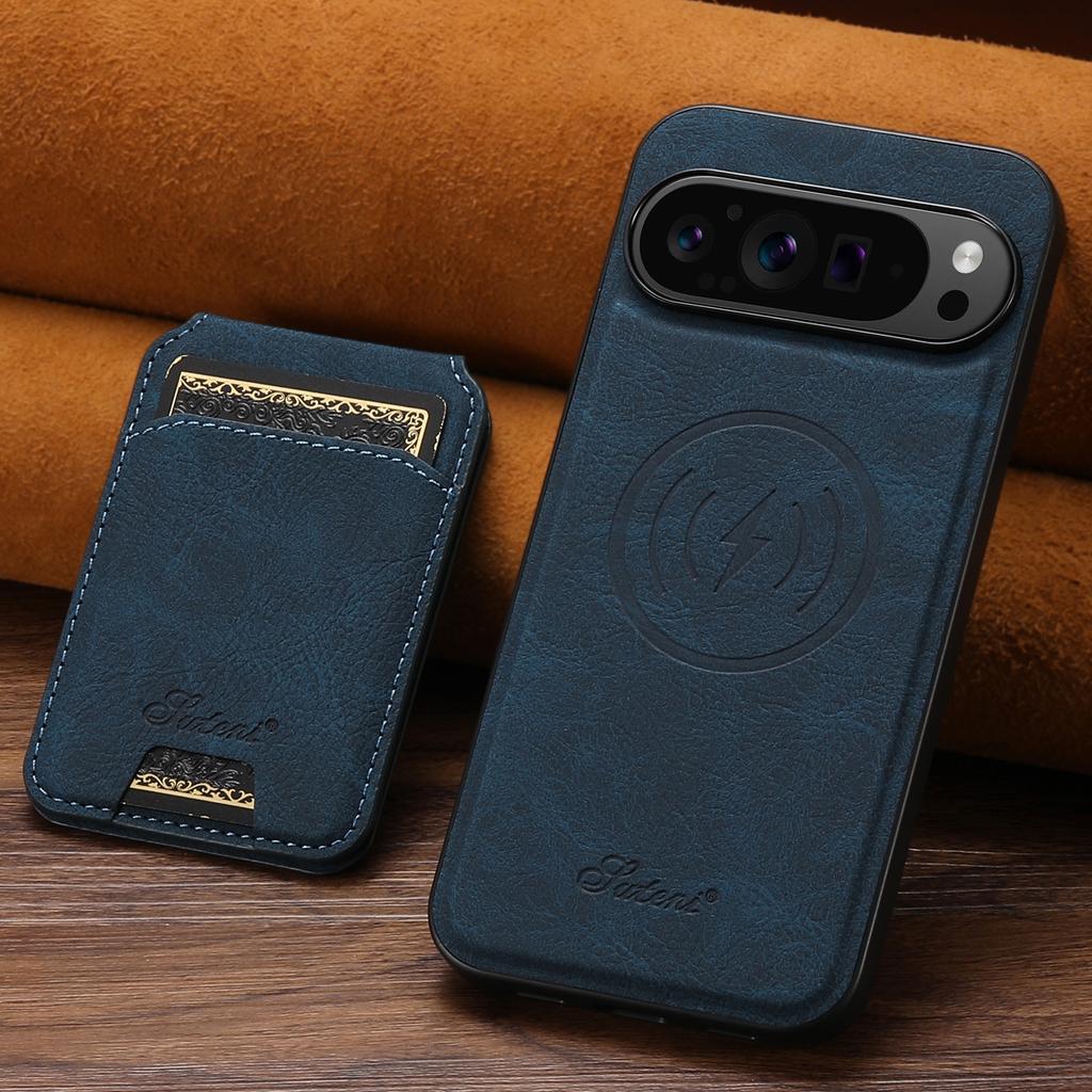 Vintage Leather Phone Case for Google Pixel 10 Pro XL Pixel9pro 8 8A 7 7A 6 6A Magnet Wireless Charging Card Holder Wallet Cover