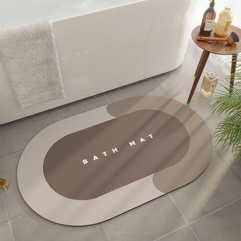 Bathroom Water Mat Antislip Absorbent Quick Dry Floor Mat For Toilet Shower Room
