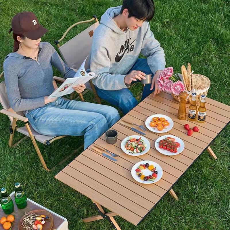 Outdoor Folding Camping Egg Roll Table
