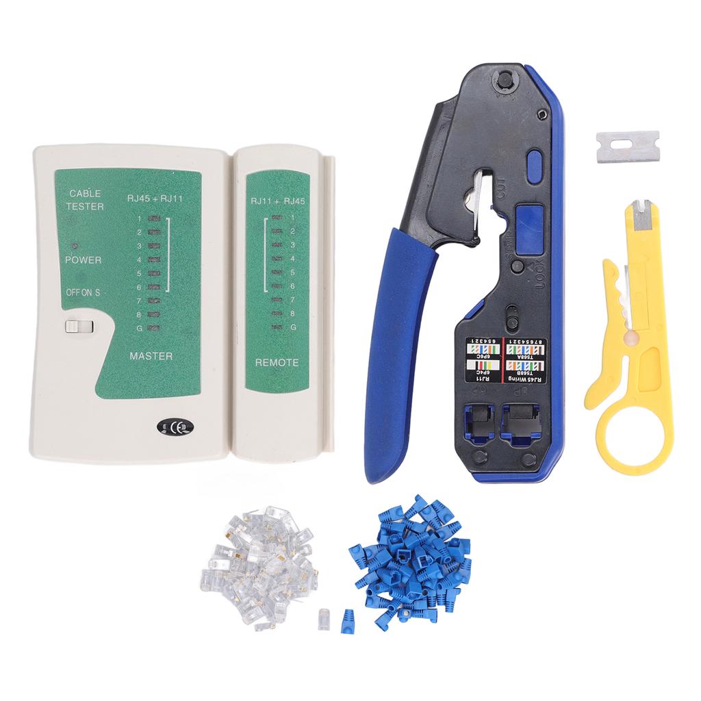 RJ45 Crimping Tool Kit Terminal Crimper Wire Terminals Crimping Tool for Cat5 Cat6 Straight Through