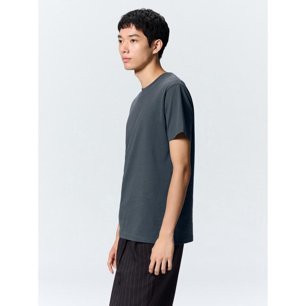 GU by Uniqlo Футболка с круглым вырезом и хлопковым воротником