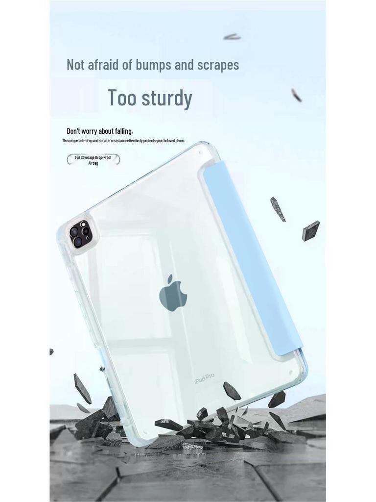 Защитный чехол для Samsung Galaxy Tab S9: 3+Y Сгиб, Прозрачный акрил, Полное покрытие