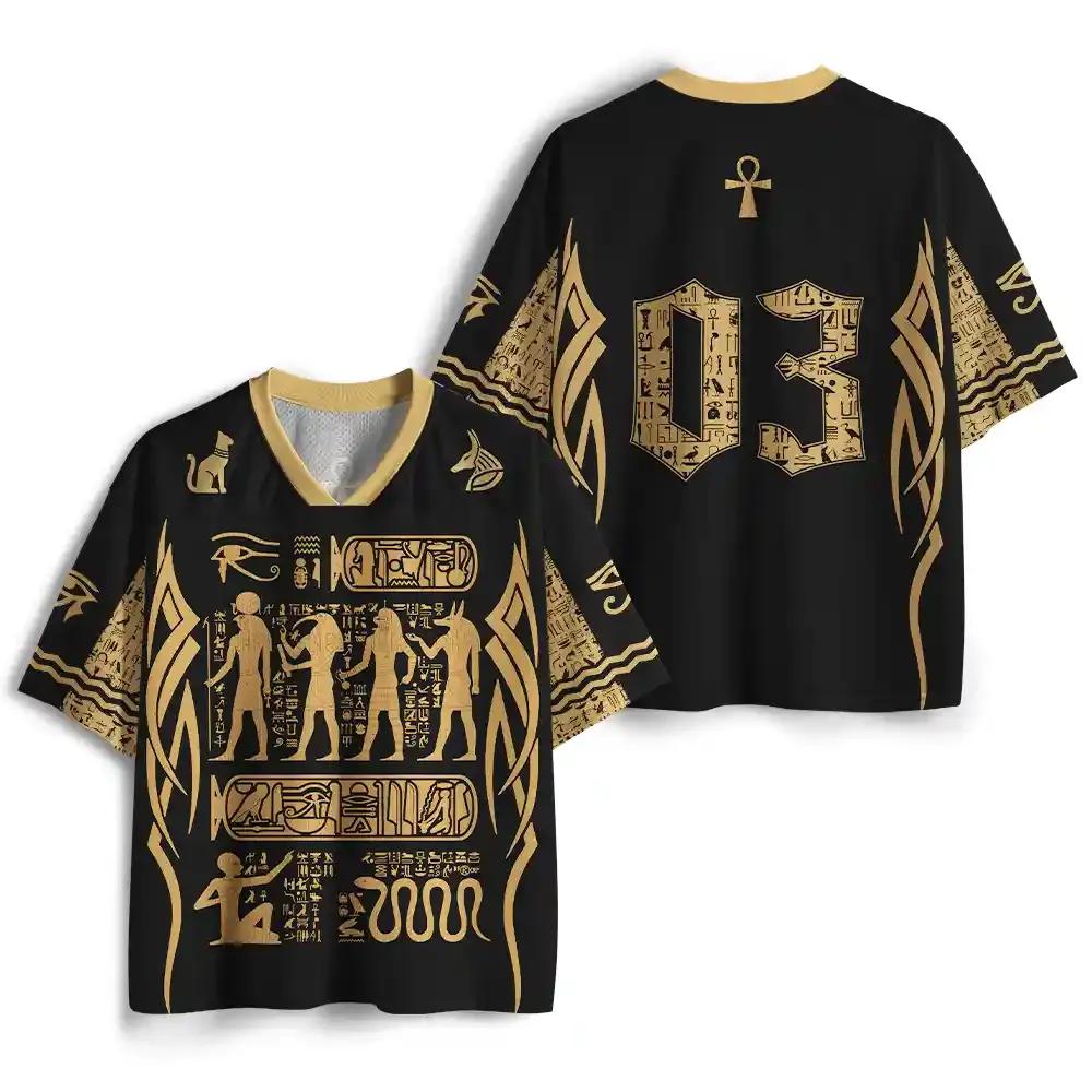 2026 Summer Fashion New Exploration Star Ancient God 3D Printed T-shirt Speed Drying Outdoor Sports V-neck T-shirt Large