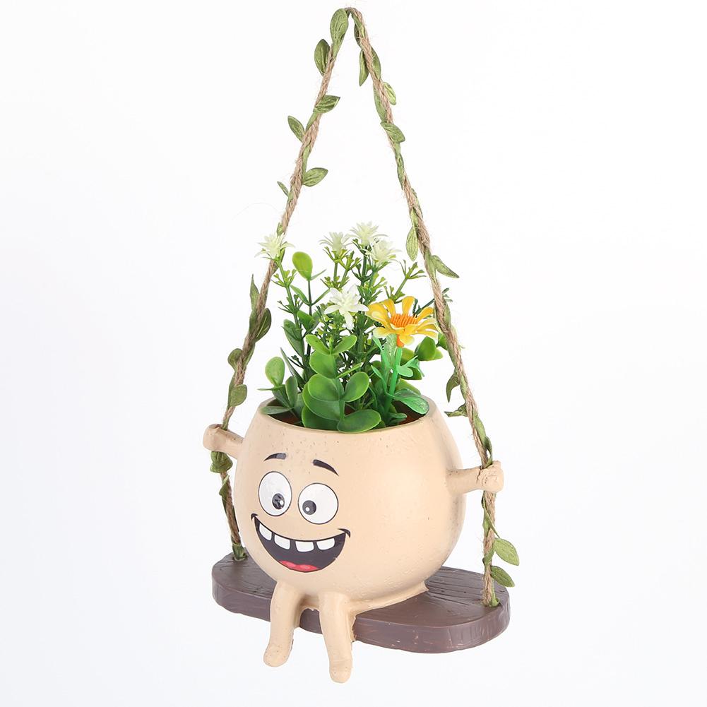 Новое кресло-качалка, милый цветочный горшок, настольный цветочный горшок, украшение, сочный цветочный горшок, забавная мультяшная качели, цветочная корзина, ваза