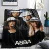 1 шт. Фланелевое одеяло с принтом ABBA, Высококачественное, Удобное для всех сезонов, Домашний декор, Тепло и комфорт, Идеально для рождественских подарков04