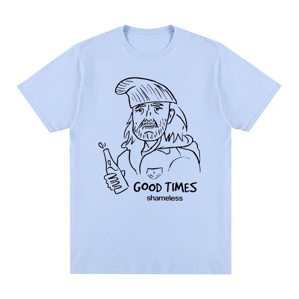 Хорошие времена Фрэнка Галлахера Винтажная футболка Бесстыдник Хлопок Мужская футболка Новая Футболка Женские Топы