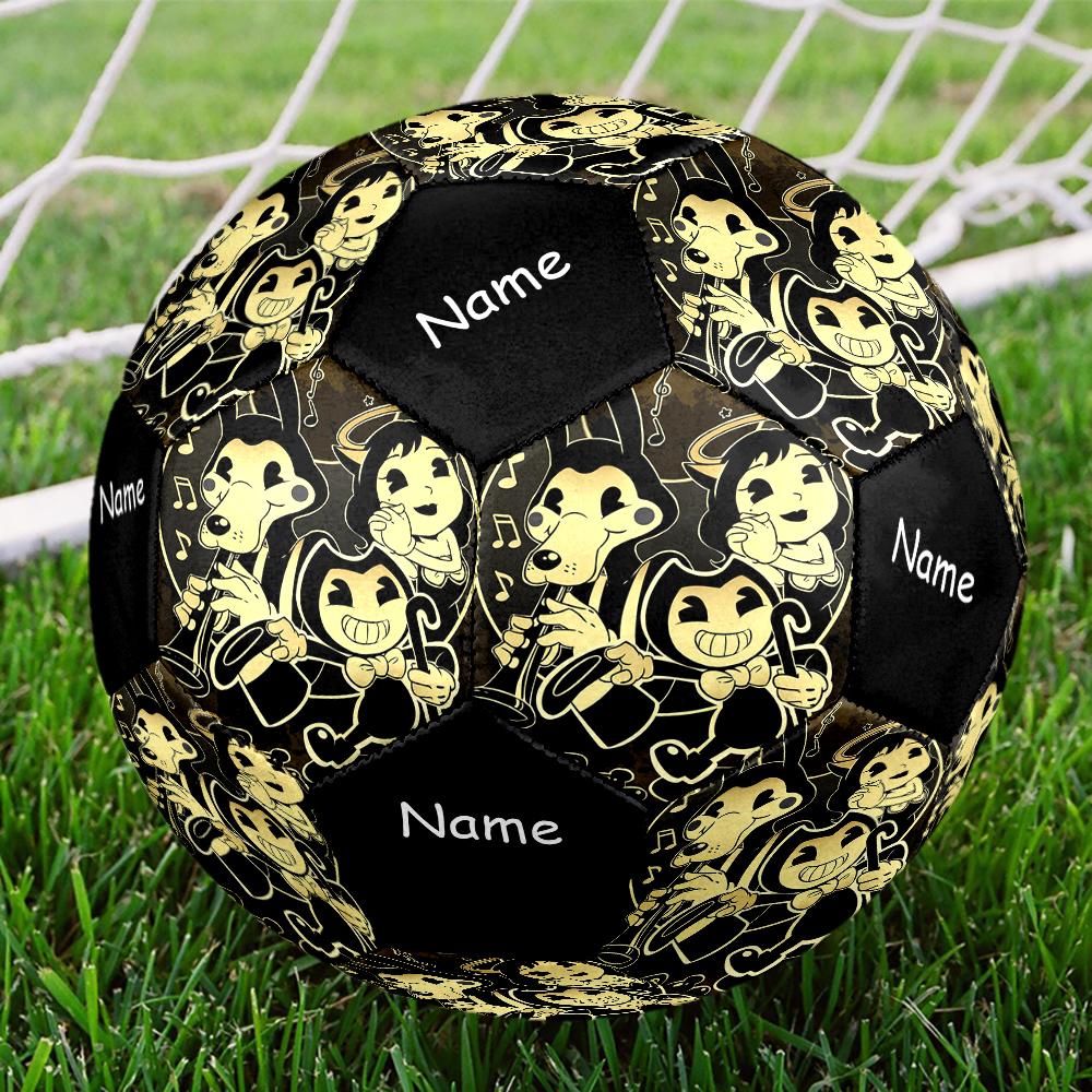 Custom Name Bendy and the Ink Machine Theme Size 5 Soccer Ball, Suitable for Both Indoor and Outdoor Matches, a Gift Suitable for Everyone.