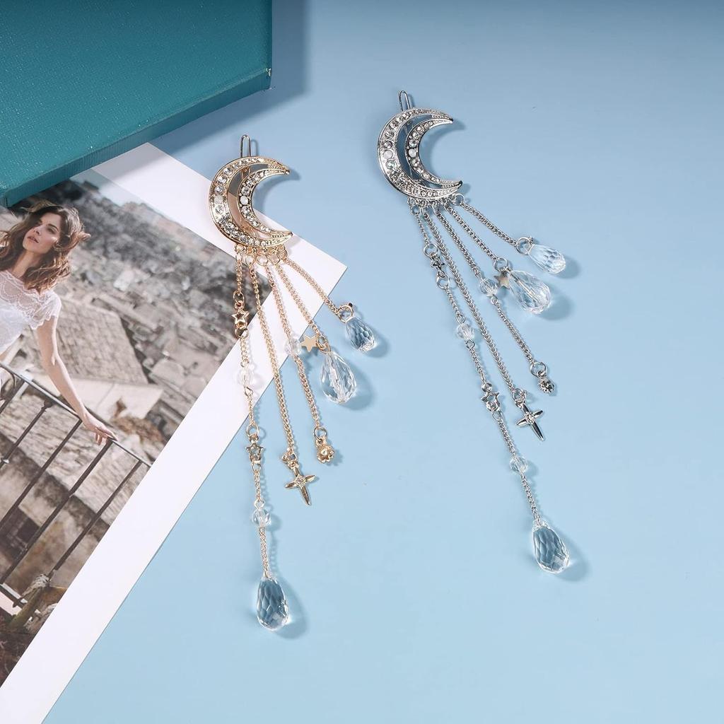 Boho Hair Clip Barrette Tassel Pendant Hair Barrette Alloy Hair Accessories for Women and Girls Gifts